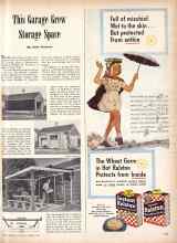 Better Homes & Gardens March 1946 Magazine Article: This Garage Grew Storage Space