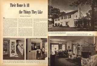 Better Homes & Gardens March 1946 Magazine Article: Their Home Is All the Things They Like