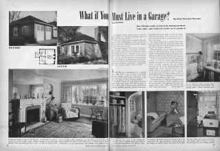 Better Homes & Gardens March 1946 Magazine Article: What if You Must Live in a Garage?