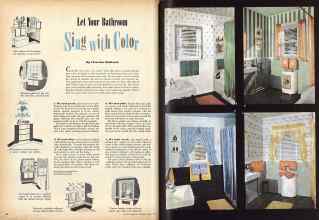 Better Homes & Gardens April 1946 Magazine Article: Let Your Bathroom Sing with Color