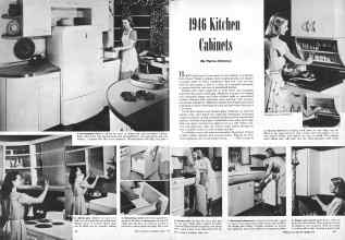 Better Homes & Gardens April 1946 Magazine Article: 1946 Kitchen Cabinets