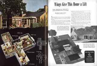 Better Homes & Gardens June 1946 Magazine Article: Wings Give This Home a Lift