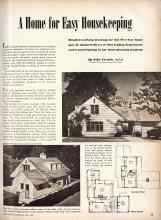 Better Homes & Gardens July 1946 Magazine Article: A Home for Easy Housekeeping