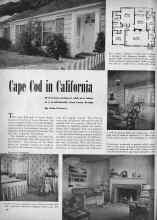 Better Homes & Gardens July 1946 Magazine Article: Cape Cod in California