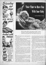 Better Homes & Gardens July 1946 Magazine Article: Take Time to Have Fun With Your Baby