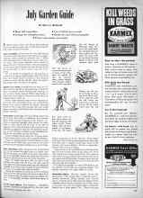Better Homes & Gardens July 1946 Magazine Article: July Garden Guide