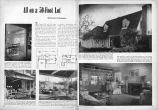 Better Homes & Gardens July 1946 Magazine Article: All on a 50-Foot Lot