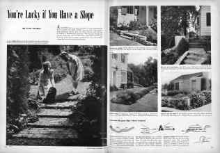 Better Homes & Gardens July 1946 Magazine Article: You're Lucky if You Have a Slope