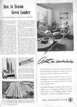 Better Homes & Gardens August 1946 Magazine Article: How to Season Green Lumber