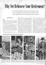 Better Homes & Gardens August 1946 Magazine Article: Why Not Rehearse Your Retirement?