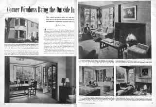 Better Homes & Gardens August 1946 Magazine Article: Corner Windows Bring the Outside In