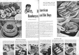 Better Homes & Gardens August 1946 Magazine Article: All American Hamburgers and Hot Dogs
