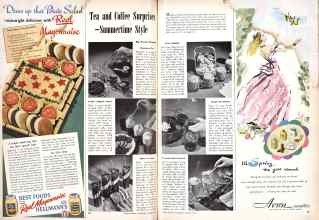Better Homes & Gardens August 1946 Magazine Article: Tea and Coffee Surprises--Summertime Style