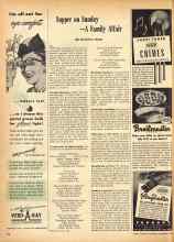 Better Homes & Gardens September 1946 Magazine Article: Supper on Sunday--A family Affair