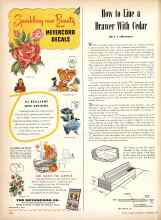 Better Homes & Gardens September 1946 Magazine Article: How to Line a Drawer With Cedar