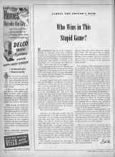 Better Homes & Gardens October 1946 Magazine Article: Who Wins in This Stupid Game?