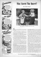 Better Homes & Gardens October 1946 Magazine Article: What Started That Quarrel?