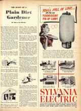 Better Homes & Gardens October 1946 Magazine Article: THE DIARY OF A Plain Dirt Gardener
