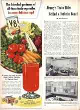 Better Homes & Gardens October 1946 Magazine Article: Jimmy's Train Hides Behind a Bulletin Board