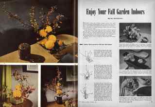 Better Homes & Gardens October 1946 Magazine Article: Enjoy Your Fall Garden Indoors