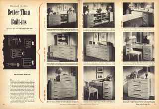 Better Homes & Gardens October 1946 Magazine Article: Better Than Built-ins