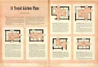 Better Homes & Gardens October 1946 Magazine Article: 14 Tested Kitchen Plans