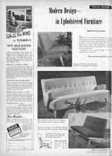 Better Homes & Gardens November 1946 Magazine Article: Modern Design in Upholstered Furniture