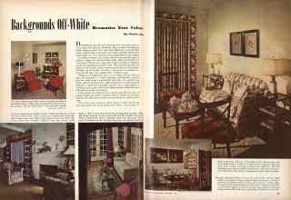 Better Homes & Gardens November 1946 Magazine Article: Backgrounds Off-White