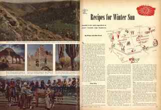 Better Homes & Gardens November 1946 Magazine Article: Recipes for Winter Sun