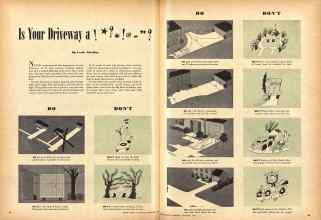 Better Homes & Gardens November 1946 Magazine Article: Is Your Driveway a!