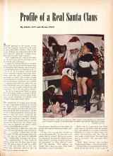 Better Homes & Gardens December 1946 Magazine Article: Profile of a Real Santa Claus