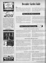 Better Homes & Gardens December 1946 Magazine Article: December Garden Guide