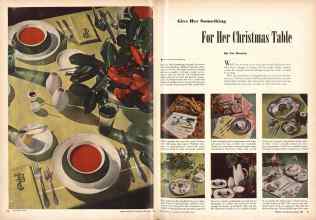 Better Homes & Gardens December 1946 Magazine Article: Give Her Something For Her Christmas Table