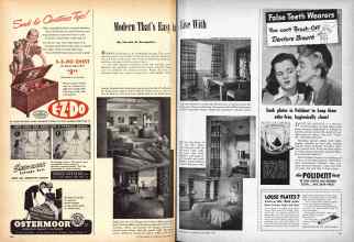 Better Homes & Gardens December 1946 Magazine Article: Modern That's Easy to Live With