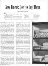 Better Homes & Gardens January 1947 Magazine Article: New Linens: How to Buy Them