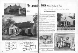 Better Homes & Gardens January 1947 Magazine Article: We Lowered A House Without Moving the Floor