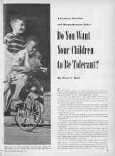 Better Homes & Gardens February 1947 Magazine Article: Do You Want Your Children to Be Tolerant?