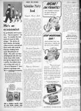 Better Homes & Gardens February 1947 Magazine Article: HOW TO MAKE Valentine Party Food