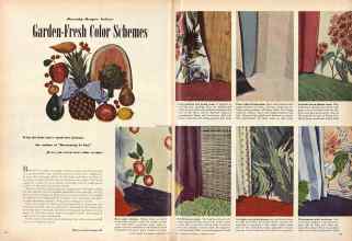 Better Homes & Gardens February 1947 Magazine Article: Garden-Fresh Color Schemes