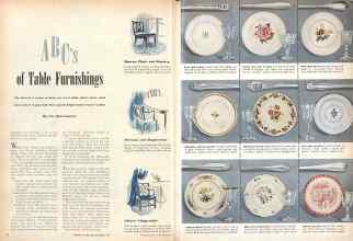 Better Homes & Gardens February 1947 Magazine Article: ABC'S of Table Furnishings