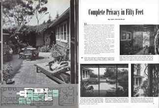 Better Homes & Gardens February 1947 Magazine Article: Complete Privacy in Fifty Feet