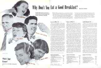 Better Homes & Gardens February 1947 Magazine Article: Why Don't You Eat a Good Breakfast?