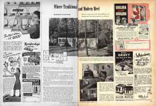 Better Homes & Gardens February 1947 Magazine Article: Where Traditional and Modern Meet