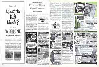 Better Homes & Gardens February 1947 Magazine Article: THE DIARY OF A Plain Dirt Gardener REG. U.S. PAT. OFF.