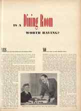 Better Homes & Gardens April 1947 Magazine Article: IS A Dining Room WORTH HAVING?