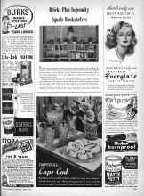 Better Homes & Gardens April 1947 Magazine Article: Bricks Plus Ingenuity Equals Bookshelves