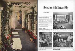 Better Homes & Gardens April 1947 Magazine Article: Decorated With Sun and Sky