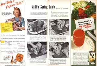 Better Homes & Gardens April 1947 Magazine Article: Stuffed Spring Lamb
