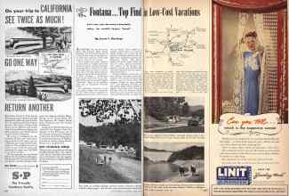Better Homes & Gardens April 1947 Magazine Article: Fontana...Top Find in Low-Cost Vacations
