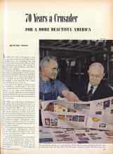 Better Homes & Gardens May 1947 Magazine Article: 70 Years a Crusader